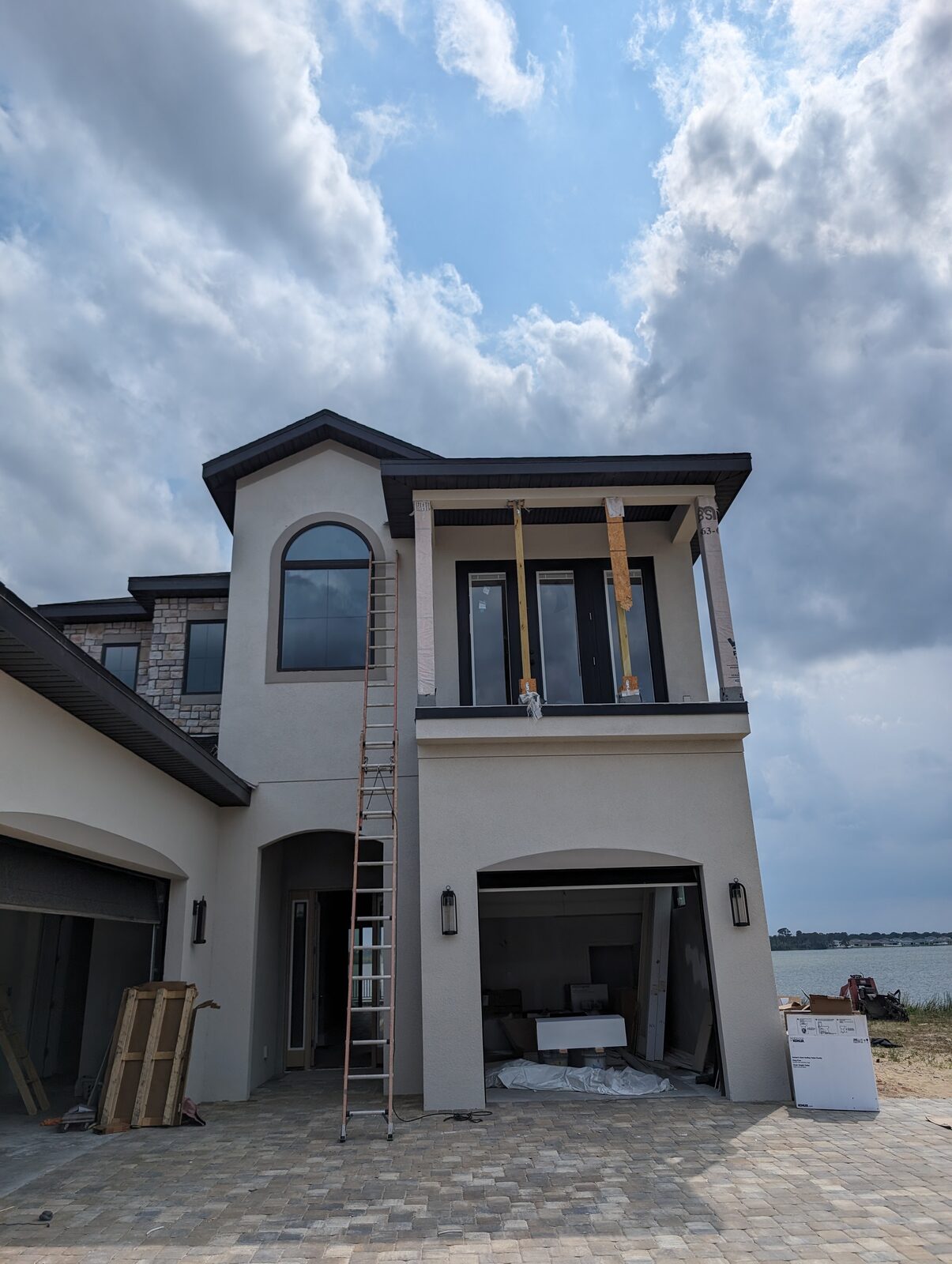 Two-story lakefront home, post-construction clean ready for move-in